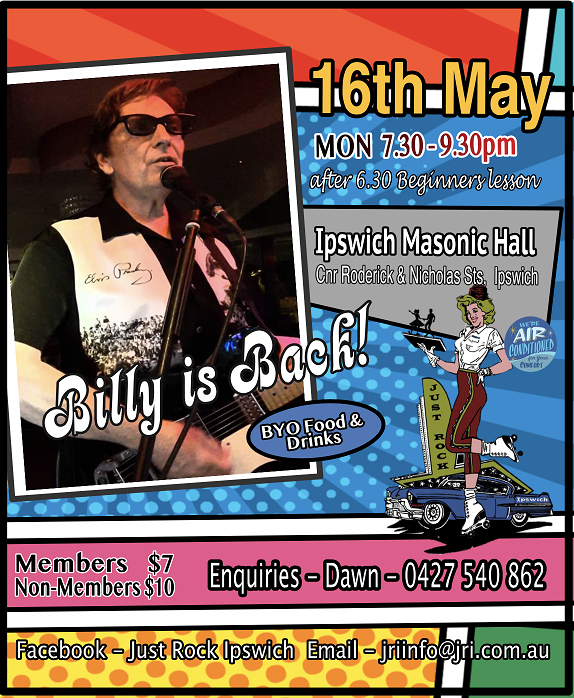 Social with Billy Guy - Rescheduled to 23 May @ Ipswich Masonic Centre Hall