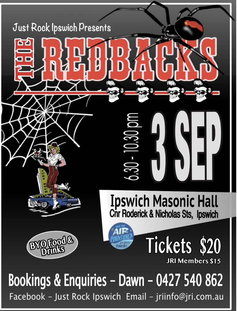 Dance with The Redbacks @ Ipswich Masonic Centre Hall