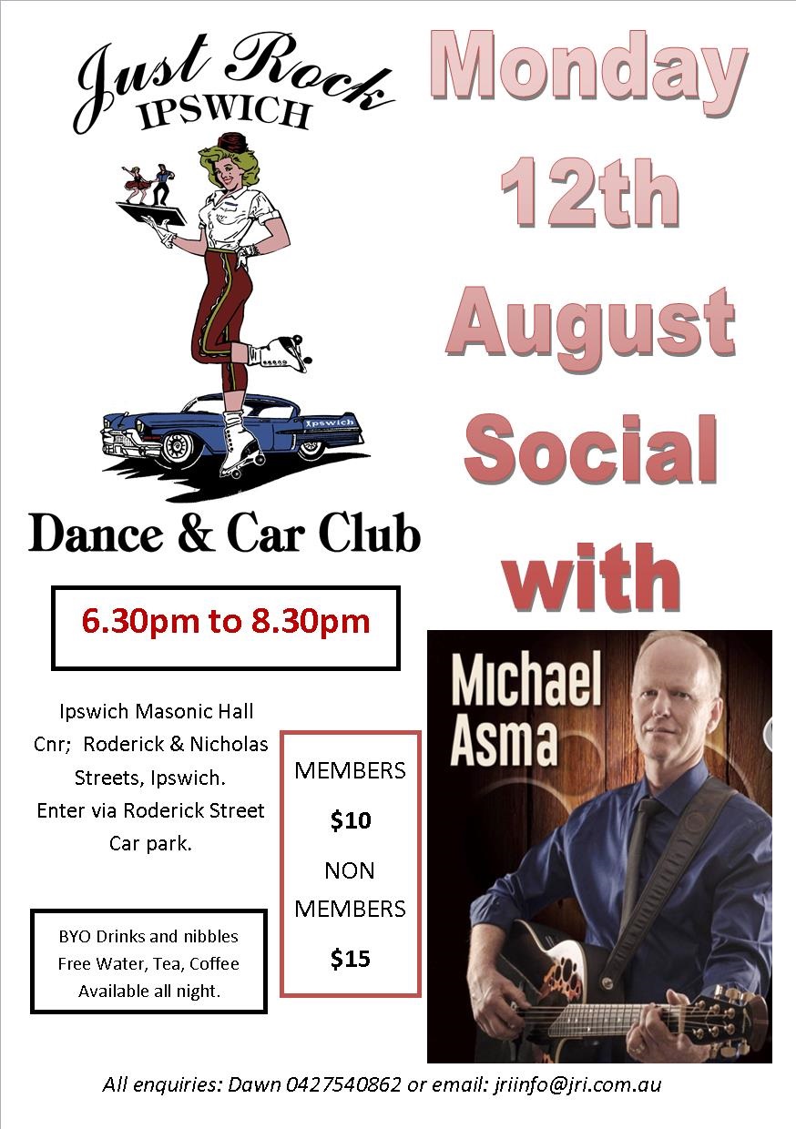 Social with Michael Asma @ Ipswich Masonic Centre Hall